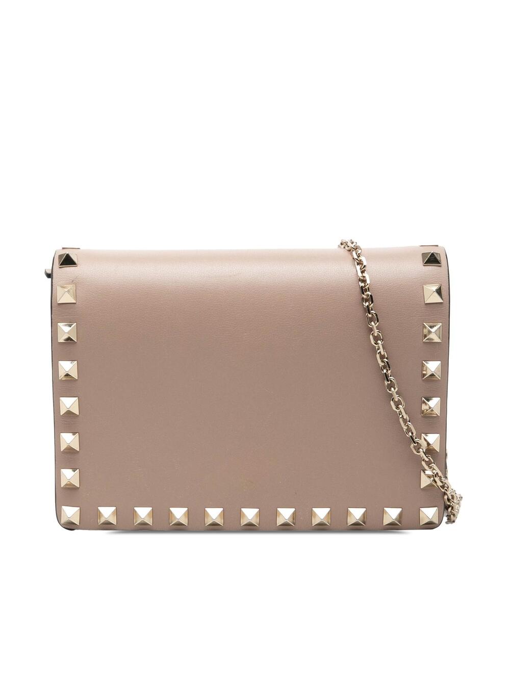 Valentino Leather Rockstud Chain Pouch #342398V54B